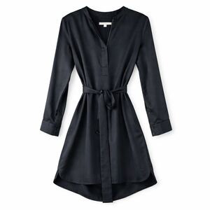 Banana Republic | Heritage Collection Black Satin Long Sleeve Dress Size 6